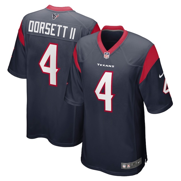 mens nike phillip dorsett ii navy houston texans game jersey